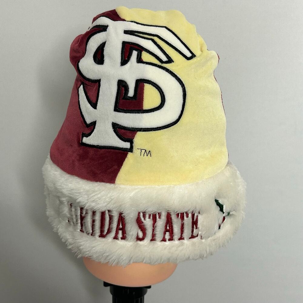 Florida State Seminoles FSU Santa Hat Christmas Plush NCAA Holiday Fan Gear